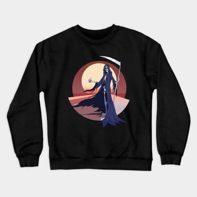 Grim reaper Hitchhiking Crewneck Sweatshirt by TMBTM